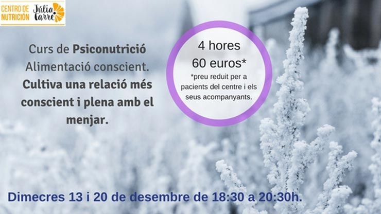 curs psiconutrició alimentació conscient